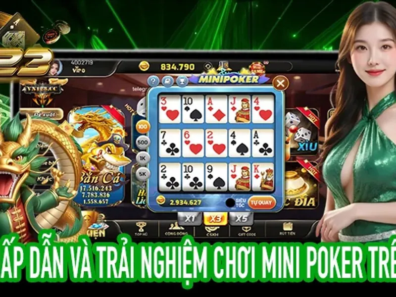 Bàn Blackjack với người chơi và dealer